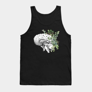 Brain human anatomy,leaves green, mental Tank Top